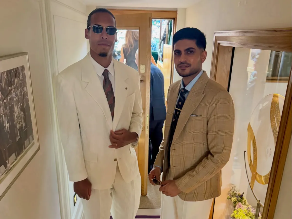 Two Worlds Collide as Team India Captain Shubman Gill Meets Liverpool Captain Virgil van Dijk