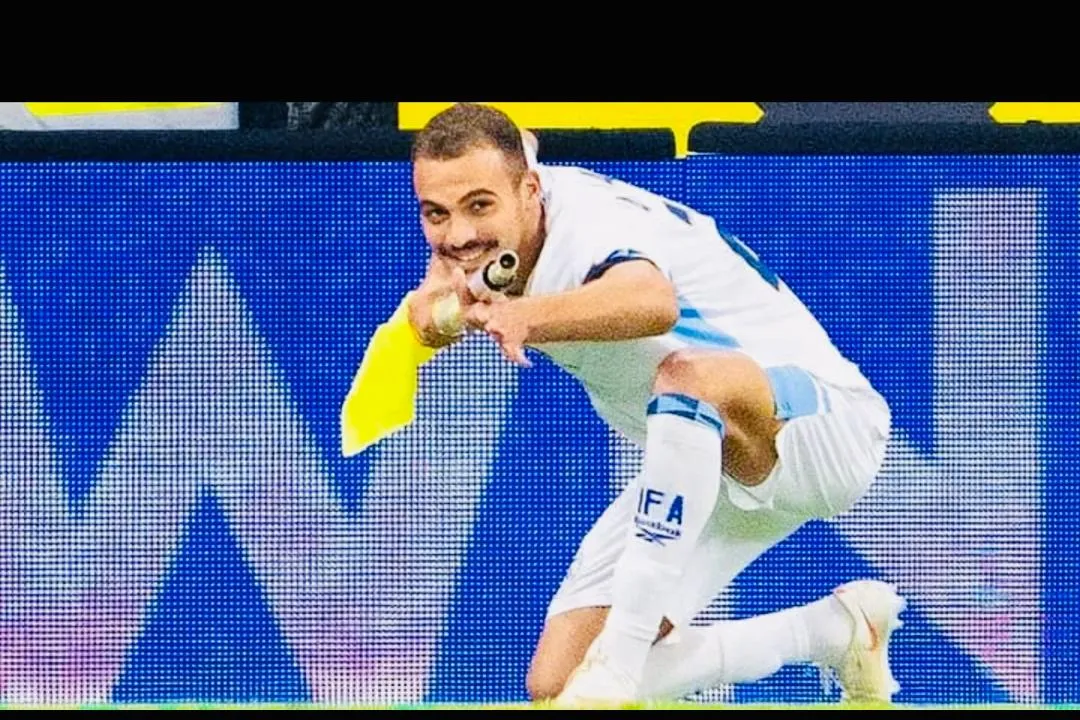 Israel’s Abu Farchi sent off after controversial gun gesture in Nations League defeat to Austria