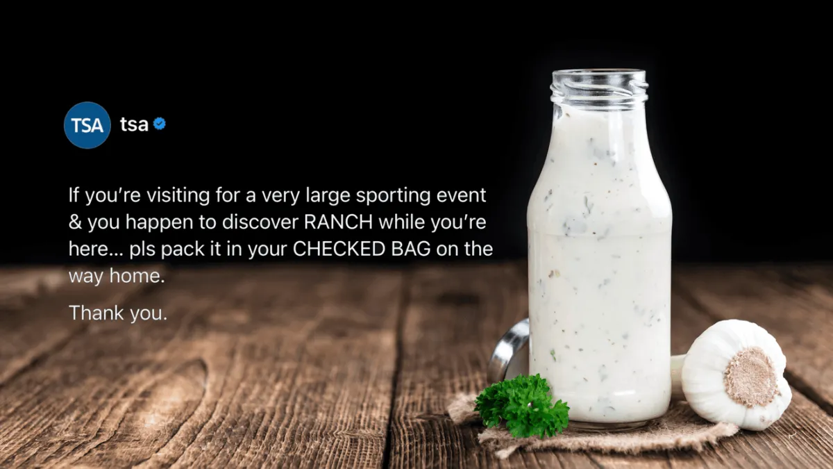 TSA Issues Light‑Hearted Advisory on Ranch Dressing for World Cup Travelers