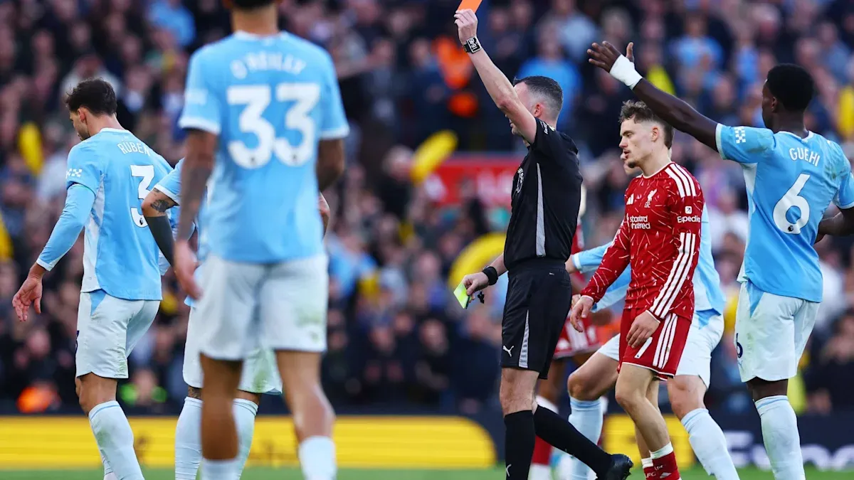 Gravenberch suspended for Brentford trip after red card in Manchester City defeat