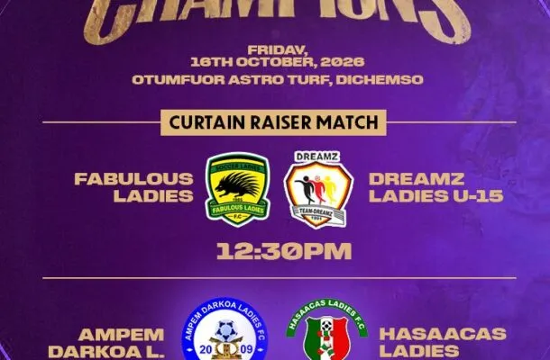Women’s Champion of Champions: Match Officials Announced for Historic Showdown at Otumfuo Astro Turf