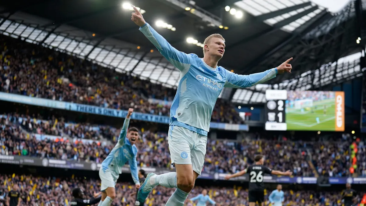 Erling Haaland Becomes Premier League’s Fastest to 100 Non-Penalty Goals With Man City’s 3-2 Win Over Ipswich