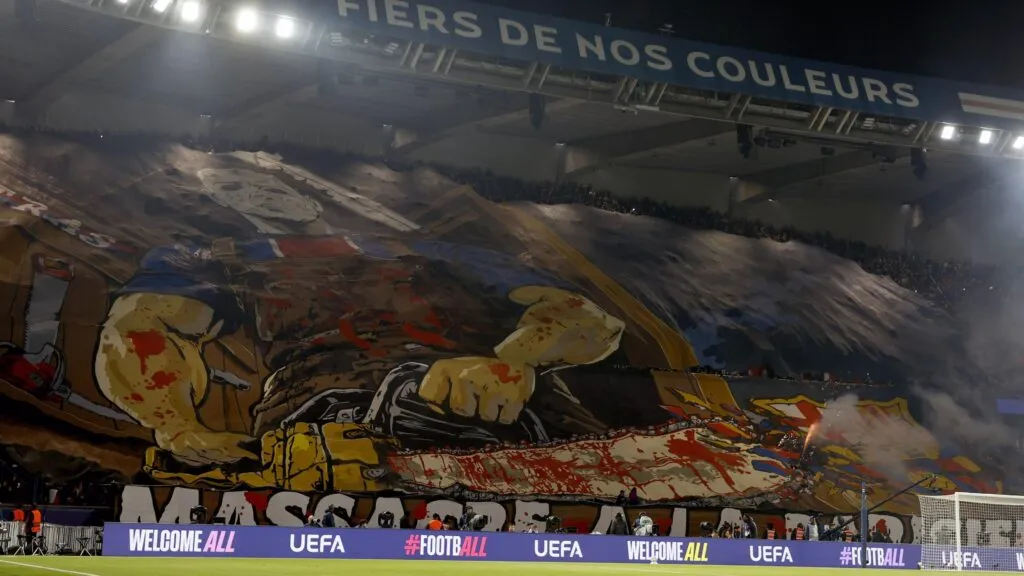 Barcelona escalates UEFA complaint after PSG’s chainsaw tifo incites violence ahead of Champions League clash
