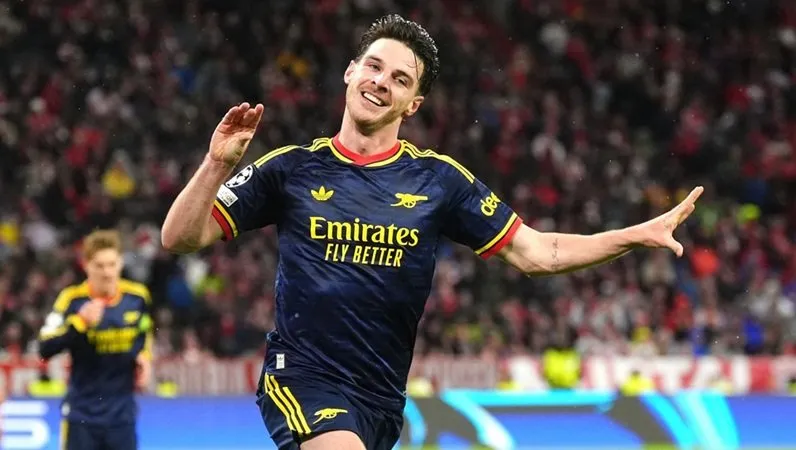 Arsenal’s Declan Rice delivers late heroics to salvage 2-2 Champions League draw at Bayern Munich